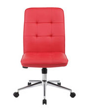 Load image into Gallery viewer, Armless Chair in Red Faux Leather