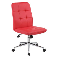 Load image into Gallery viewer, Armless Chair in Red Faux Leather