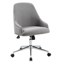 Load image into Gallery viewer, Stylish Grey Linen Guest or Office Chair