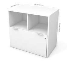 Load image into Gallery viewer, Crisp White 30&quot; File Cabinet with One Locking Drawer
