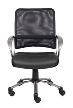 Load image into Gallery viewer, Rolling Office Chair in Black Mesh & Pewter