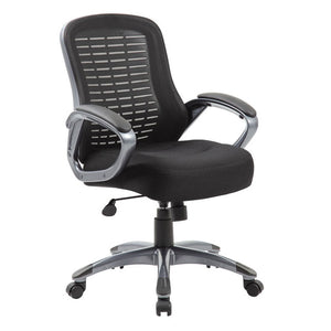 Black Mesh Medium-Back Office Chair w/ Ratchet Back