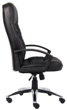 Load image into Gallery viewer, Durable Office Chair w/ Black Faux Leather & Chrome Base