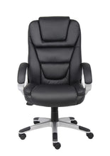 Load image into Gallery viewer, Black Leather Office Chair w/ Ergonomic Design
