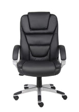 Load image into Gallery viewer, Black Leather Office Chair w/ Ergonomic Design