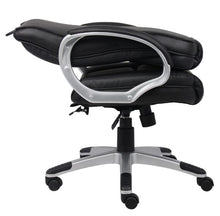 Load image into Gallery viewer, Black Leather Office Chair w/ Ergonomic Design
