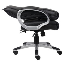 Load image into Gallery viewer, Black Leather Office Chair w/ Ergonomic Design