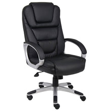 Load image into Gallery viewer, Robust Black Office Chair of Leather & Nylon