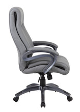 Load image into Gallery viewer, Robust Grey Office Chair of Leather & Nylon