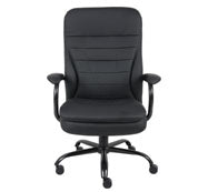 Load image into Gallery viewer, Big & Tall Black Padded Office Chair