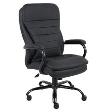 Load image into Gallery viewer, Big & Tall Black Padded Office Chair
