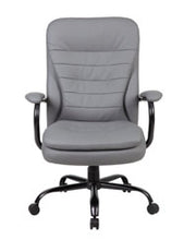 Load image into Gallery viewer, Big & Tall Grey Padded Office Chair