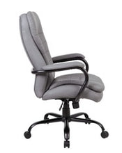 Load image into Gallery viewer, Big & Tall Grey Padded Office Chair