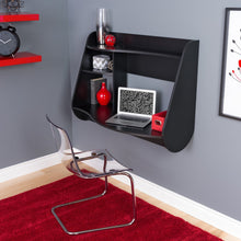 Load image into Gallery viewer, Modern Wall Mounted Black Office Desk