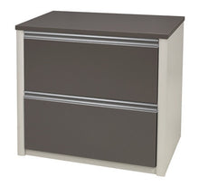 Load image into Gallery viewer, Connexion Modern Credenza &amp; Hutch in Slate &amp; Sandstone
