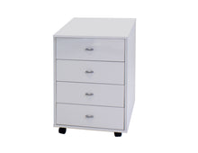 Load image into Gallery viewer, Modern Curved White Lacquer Executive Desk with Two Mobile Files