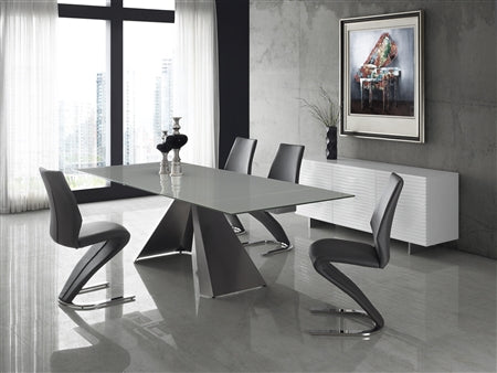 Sleek Gray Eco-Leather Guest or Conference Chair in S-Style (Set of 2)