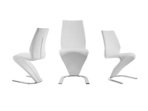 Sleek White Eco-Leather Guest or Conference Chair in S-Style (Set of 2)