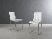 Load image into Gallery viewer, White Leatherette Guest or Conference Chair w/ Checked Design (Set of 2)
