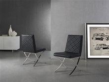 Load image into Gallery viewer, Guest or Conference Chair in Black Eco-Leather &amp; Chrome (Set of 2)
