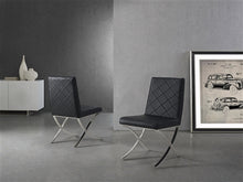 Load image into Gallery viewer, Guest or Conference Chair in Black Eco-Leather & Chrome (Set of 2)