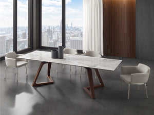 63" Walnut and Ceramic Conference Table