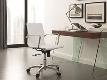 Load image into Gallery viewer, Office Desk with Walnut Top &amp; Inset Drawers with Glass Legs
