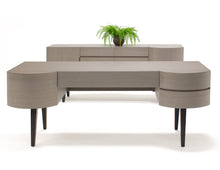 Load image into Gallery viewer, Modern & Classic 74" Light Gray Office Desk with Wenge Legs