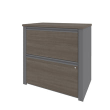 Load image into Gallery viewer, Bark Gray & Slate 31" File Cabinet
