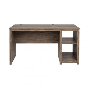 Drifted Gray Modern 56" Desk with Open Storage