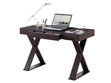 Load image into Gallery viewer, 47" Espresso Executive Desk with Wide X-Framing