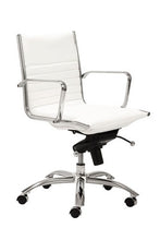 Load image into Gallery viewer, Modern White & Chrome Low Back Office Chair