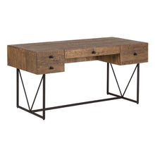 Load image into Gallery viewer, 63" Modern Solid Wood Desk with Steel Legs