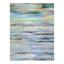 Load image into Gallery viewer, 48" x 70" Soft Acrylic Wall Art in Warm Green & Blue