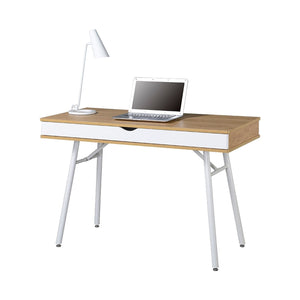 45" Modern Desk in Pine/White