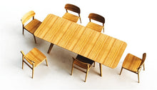 Load image into Gallery viewer, 72" Caramel Solid Bamboo Executive Desk or Conference Table with Extension