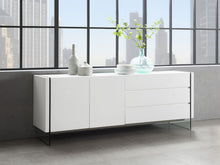 Load image into Gallery viewer, Professional 74" White & Glass Credenza