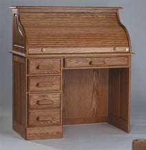 Load image into Gallery viewer, Handcrafted Solid Oak Single Pedestal Desk with Hutch