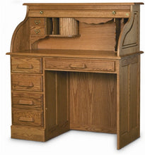 Load image into Gallery viewer, Handcrafted Solid Oak Single Pedestal Desk with Hutch