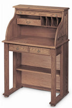 Load image into Gallery viewer, Retro Scholar&#39;s Desk in Solid Oak with Finish Options
