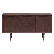 Load image into Gallery viewer, Wide Walnut Office Storage Credenza in Mid-Century Style
