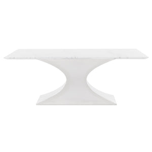 79" Bold Executive Office Desk or Conference Table in White Marble
