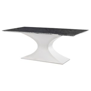 79" Bold Executive Office Desk or Conference Table in Black Marble