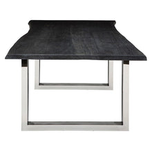 Load image into Gallery viewer, 112&quot; Inspiring Oxidized Grey &amp; Steel Conference Table w/ Live Edge

