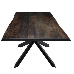Stunning Seared Oak & Matte Black 112" Conference Table