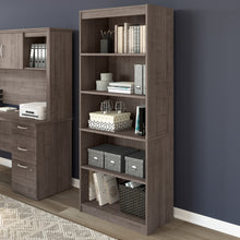 Load image into Gallery viewer, 30&quot; Five Shelf Bookcase in Gray Maple

