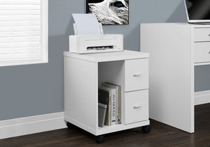 White Side Cabinet with 2 Drawers