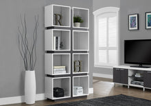 Load image into Gallery viewer, Art Deco Cubby-style Bookcase in White & Gray