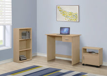 Load image into Gallery viewer, Economic Maple 3-Piece Set of Desk, Side Cabinet, and Bookcase