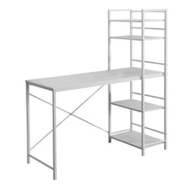 Load image into Gallery viewer, Ladder Bookcase Desk in White